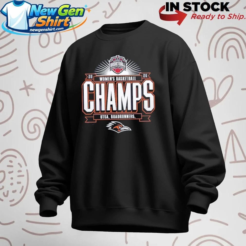 UTSA Roadrunners 2026 American Conference Women’s Basketball Tournament Champions Shirt