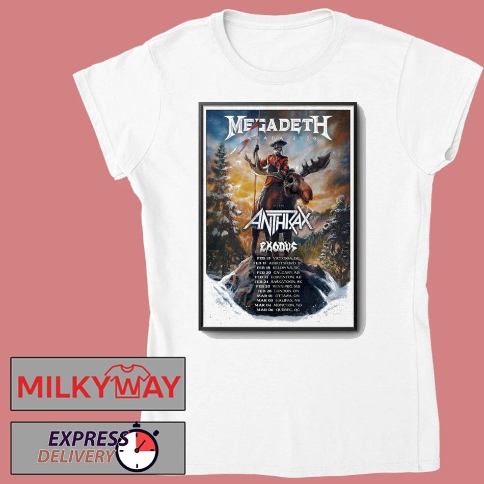 Megadeth With Anthrax 2026 Canada Tour Poster shirt