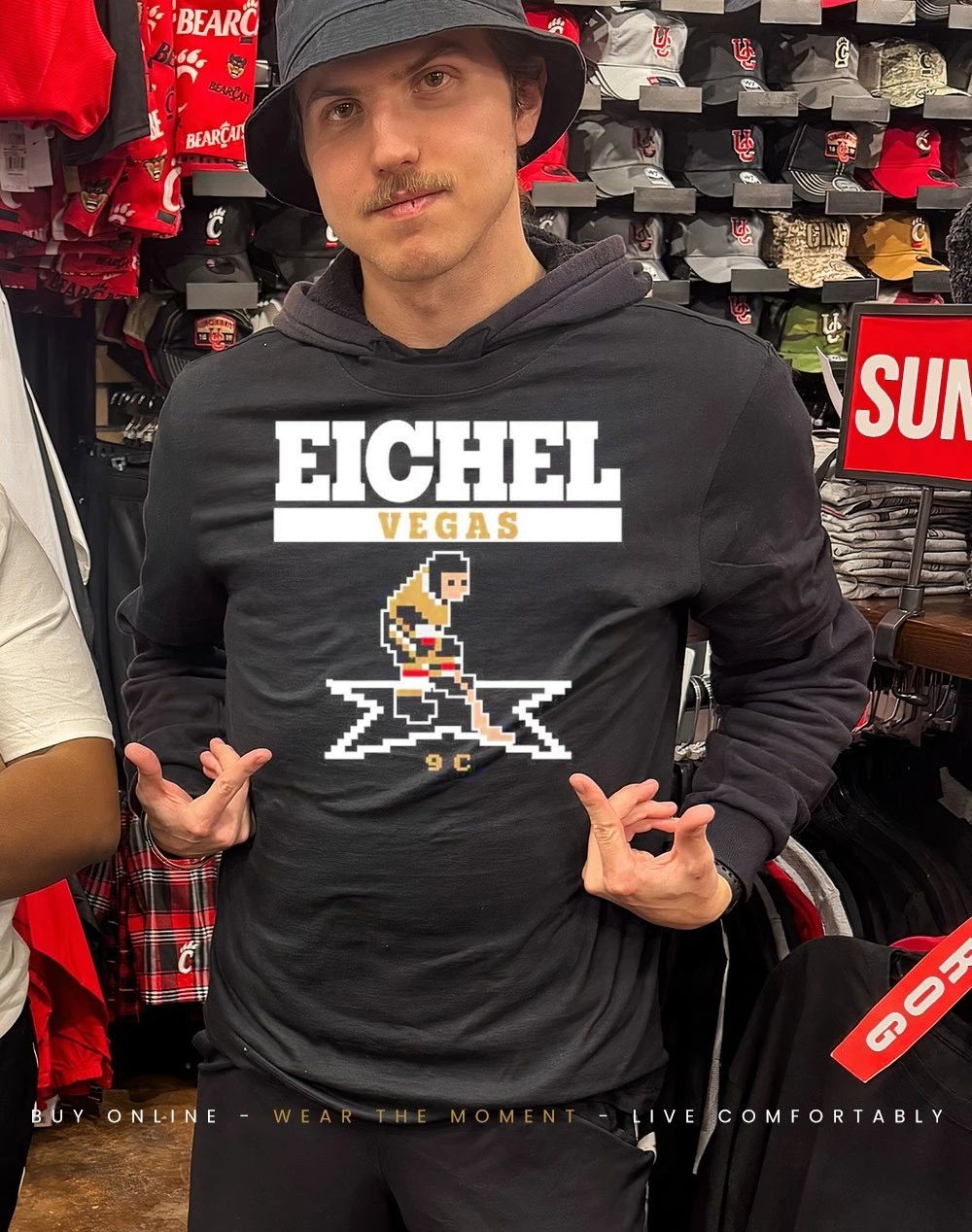 Vegas Golden Knights Jack Eichel retro game front and back shirt