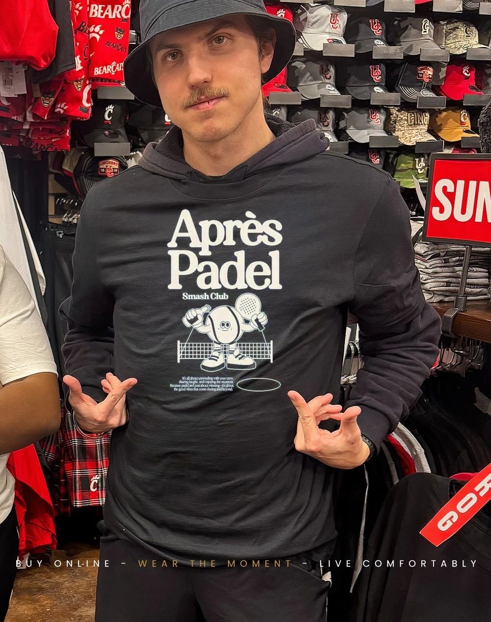 Après Padel smash club It’s all about unwinding with your crew shirt