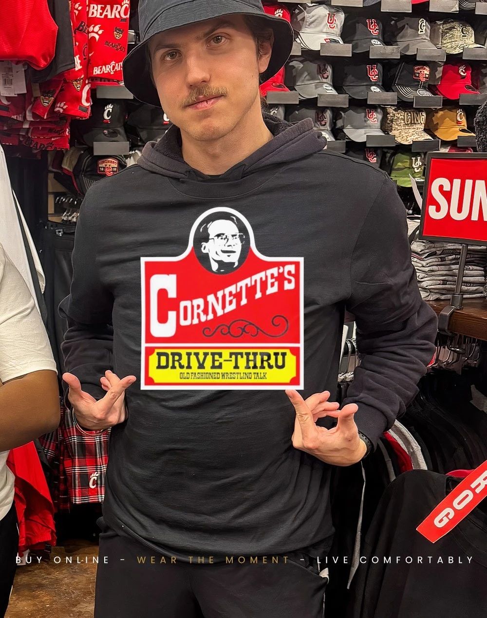 Jim Cornette Drive-Thru old fashioned wrestling talk shirt