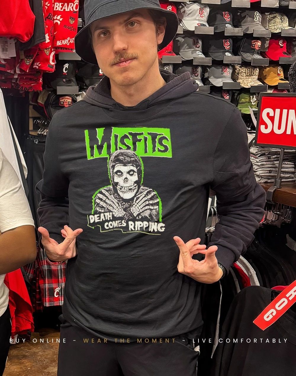 Misfits French Terry death comes ripping shirt