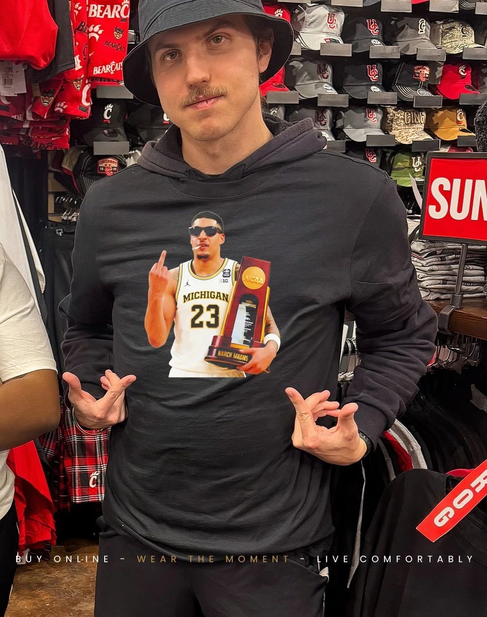 Yaxel Lendeborg Michigan National Champions 2026 Middle finger graphic shirt