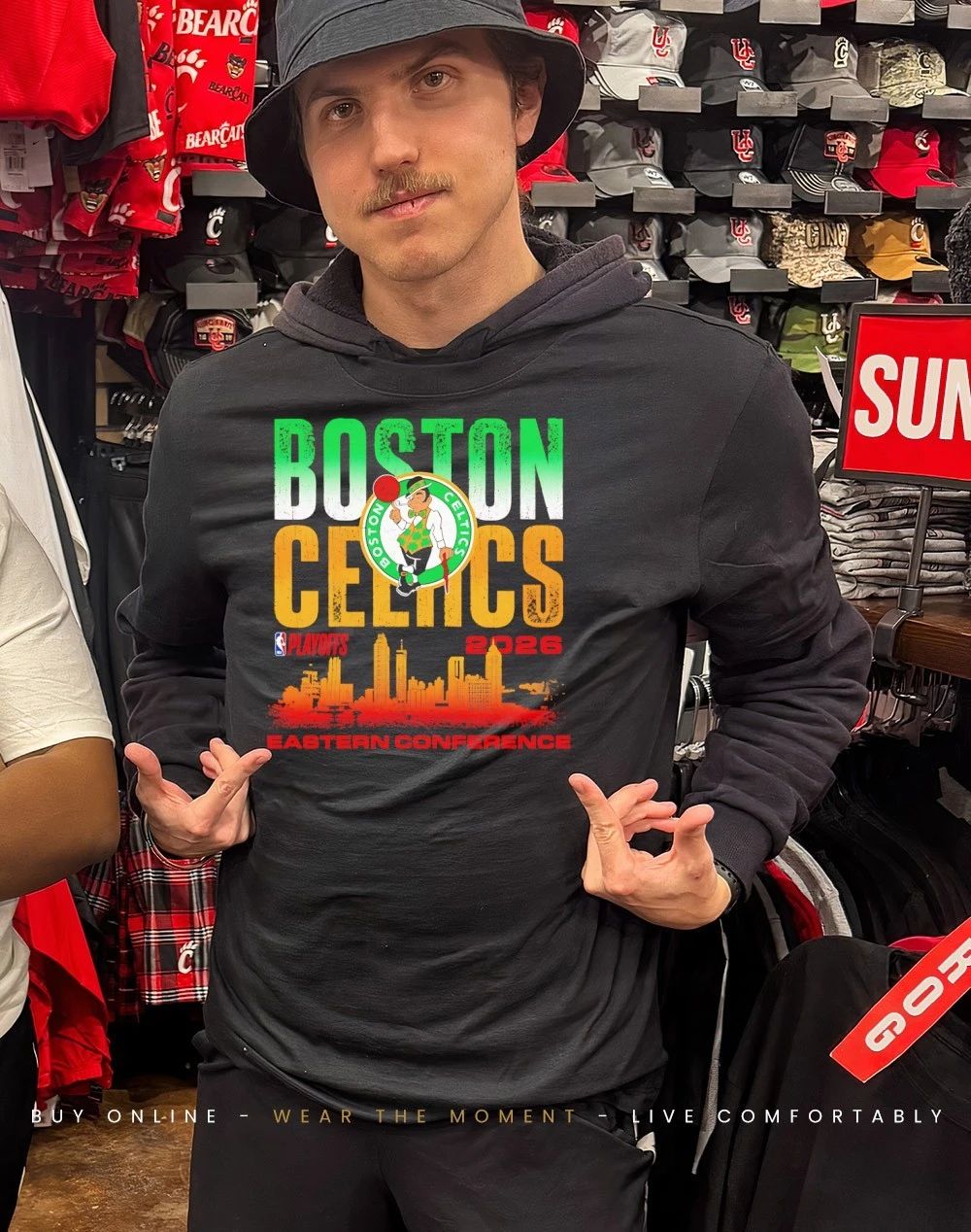 Boston Celtics 2026 NBA Playoffs Eastern Conference Skyline Distressed shirt
