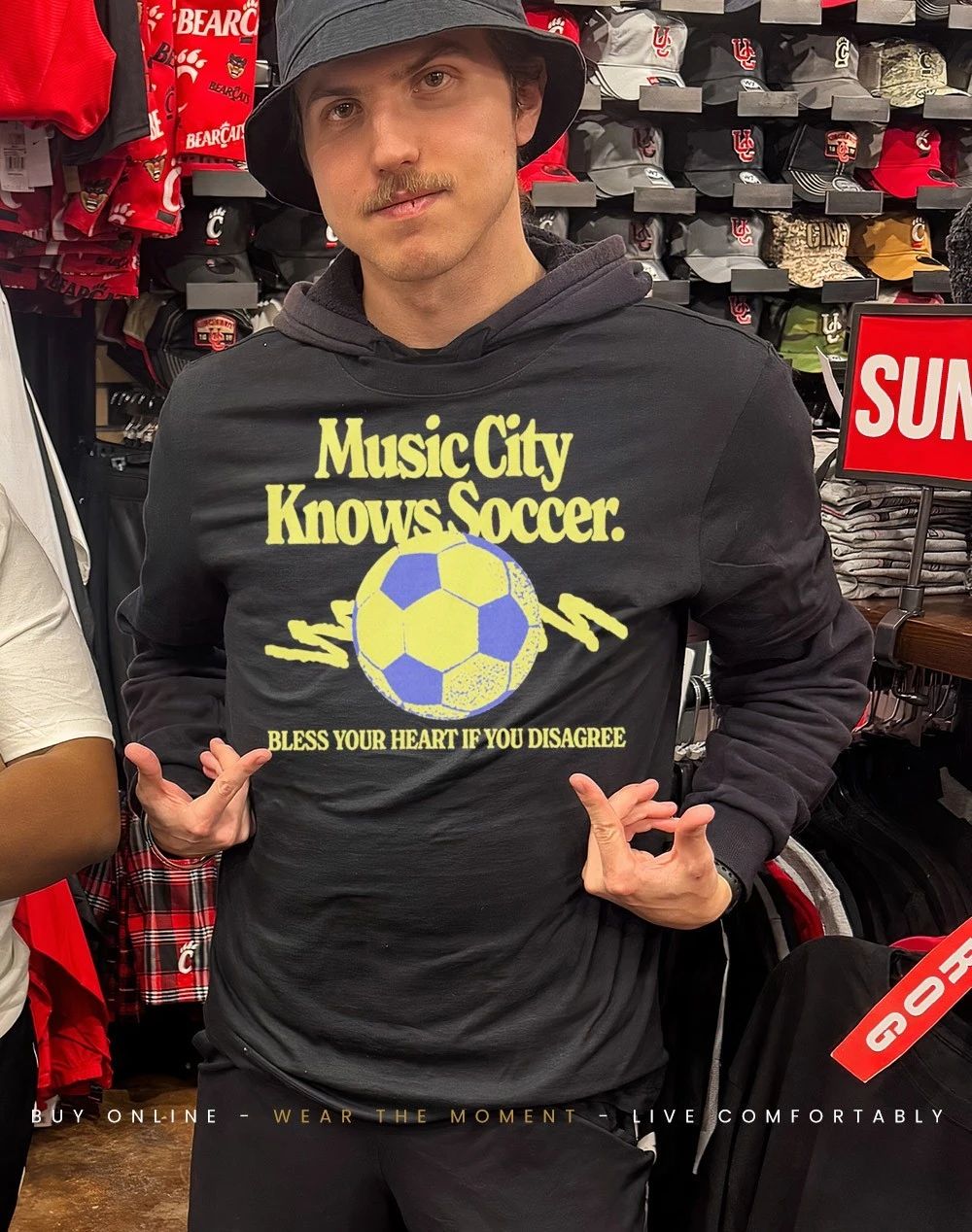 Music city knows soccer bless your heart if you disagree shirt