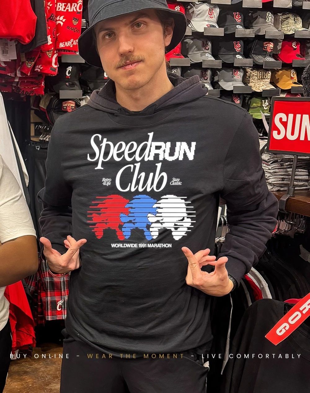 Speed Run Club retro for life stay classic Worldwide 1991 Marathon shirt