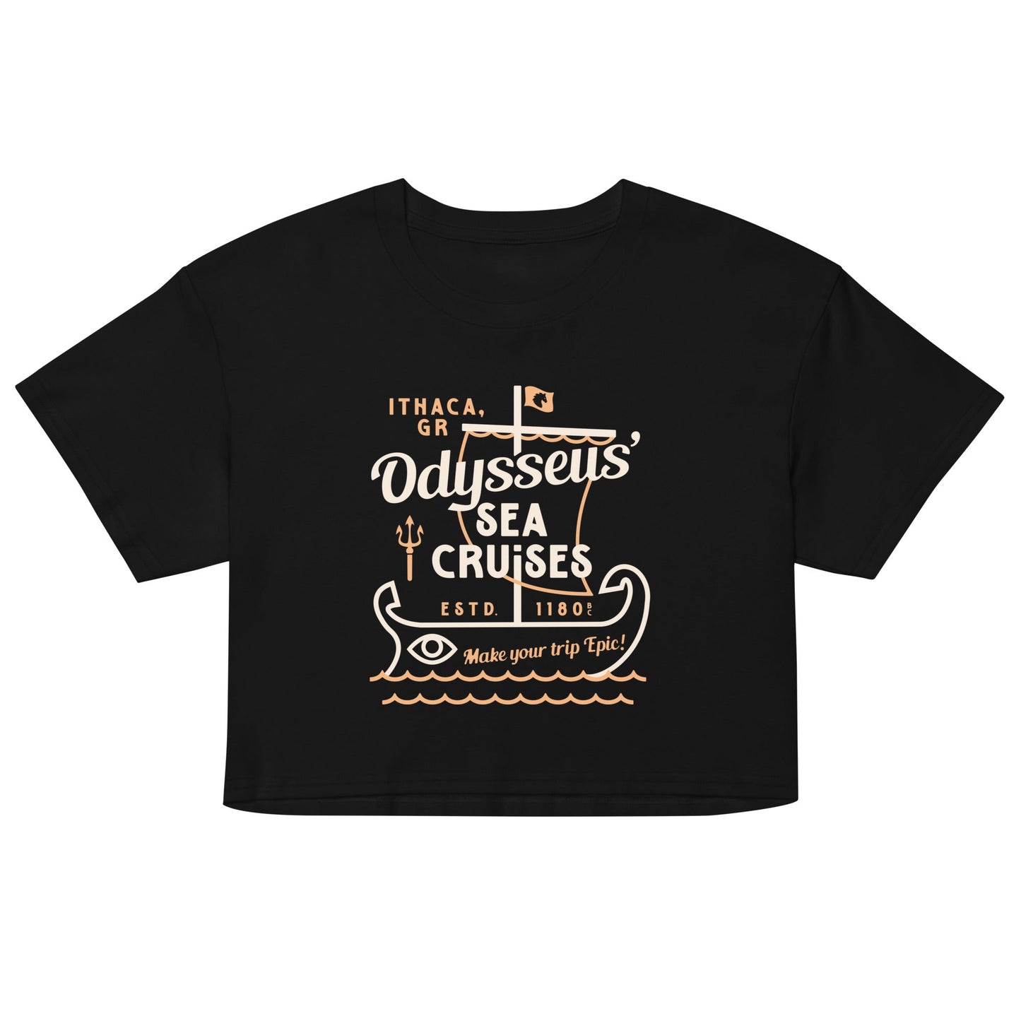 Odysseus Sea Cruises Women's Crop Tee