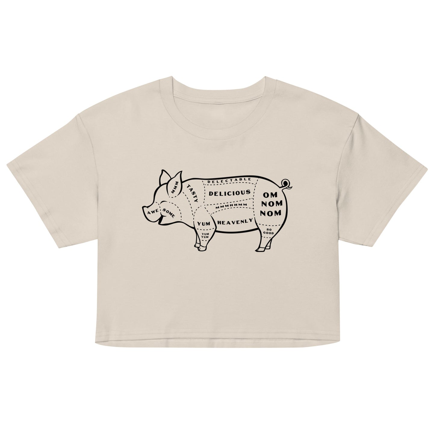 Tasty Pig Cuts Women's Crop Tee
