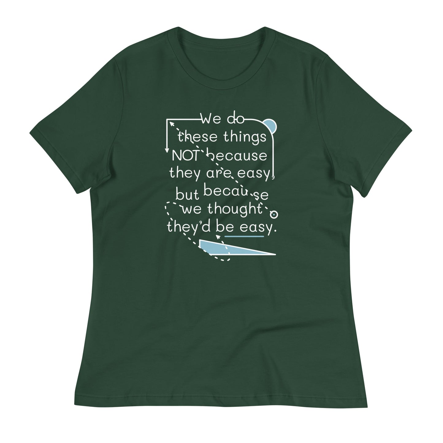 We Do These Things Not Because They Are Easy Women's Signature Tee