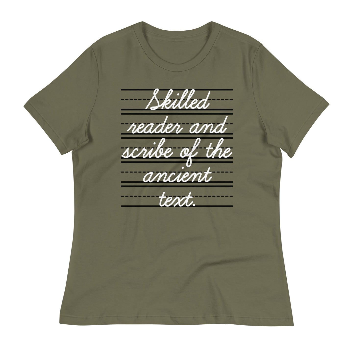 Skilled Reader And Scribe Of The Ancient Text Women's Signature Tee