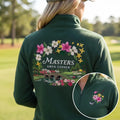 Embroidered Master's Amen Corner Floral Quarter Zip Sweatshirt, Golf Tournament Apparel