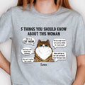 Five Things You Should Know She Is A Cat Mom - Mother's Day Gifts, Gift For Cat Mom - Personalized Unisex T-shirt