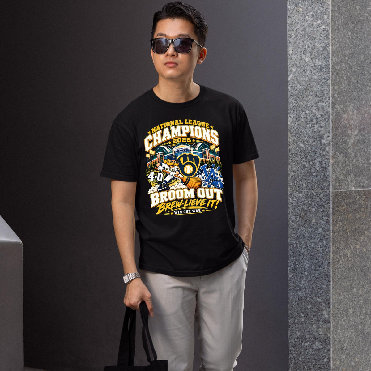2026 Brewers NLCS Champions Broom Out Win Our Way Shirt