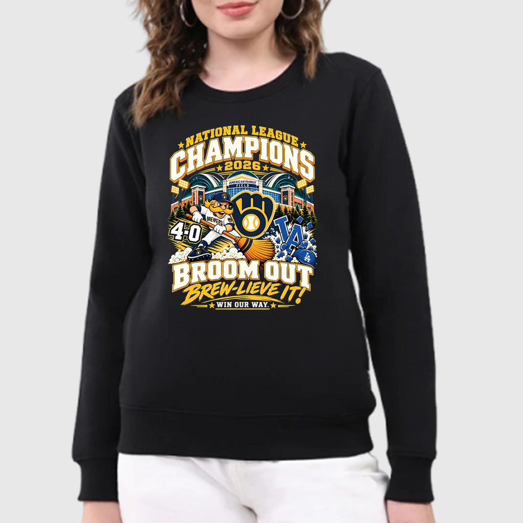 2026 Brewers NLCS Champions Broom Out Win Our Way Shirt