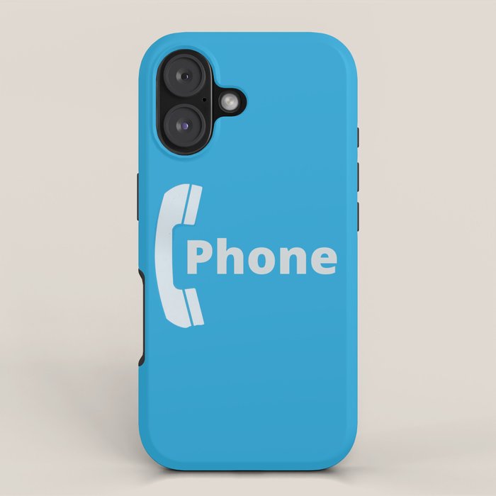 Vintage Pay Phone Booth Old School Retro Telephone Blue Sign iPhone Case Gallery Image 1