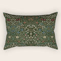 William Morris Vintage Blackthorn Green 1892 Rectangular Pillow Gallery Image 2