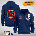 Personalized Name Love Firefighter Quarter Zip Hoodie