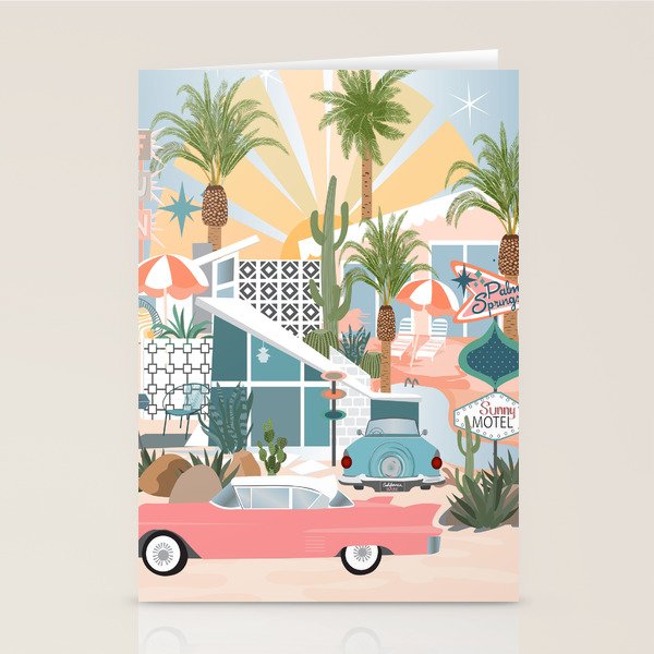 Retro Palm Springs Stationery Card Gallery Image 2