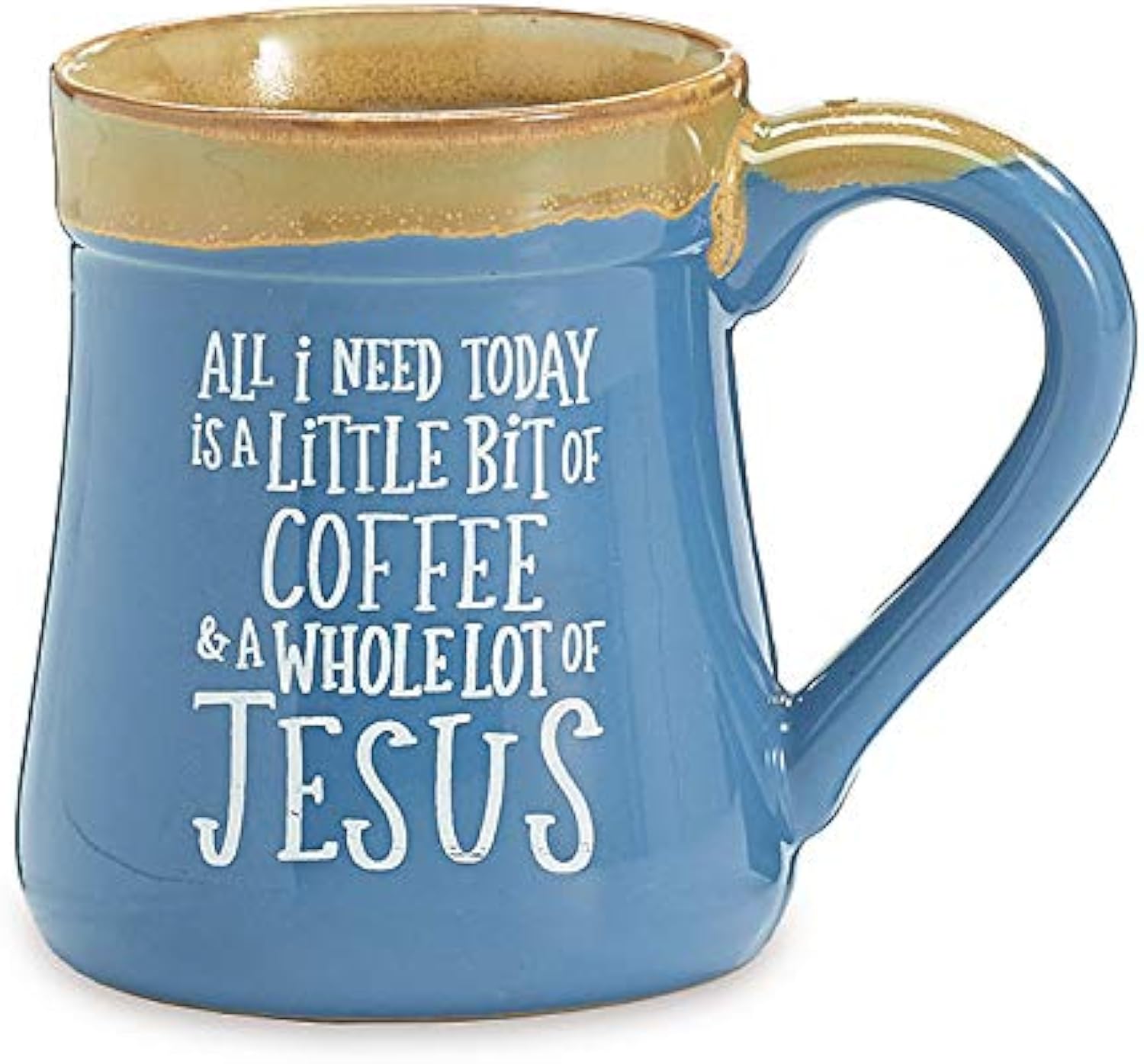 Burton and Burton 9735498 A Little Coffee a Lot of Jesus Porcelain Mug, 18 Ounce