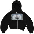 Y2k Oversized Graphic Hoodies Unisex Grunge Zip up Hoodie Cute Hoodies for Teen Girls and Boys 2000s Emo Clothes