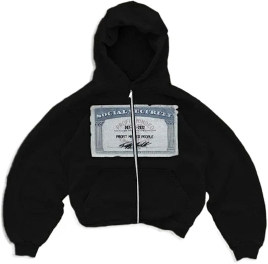 Y2k Oversized Graphic Hoodies Unisex Grunge Zip up Hoodie Cute Hoodies for Teen Girls and Boys 2000s Emo Clothes