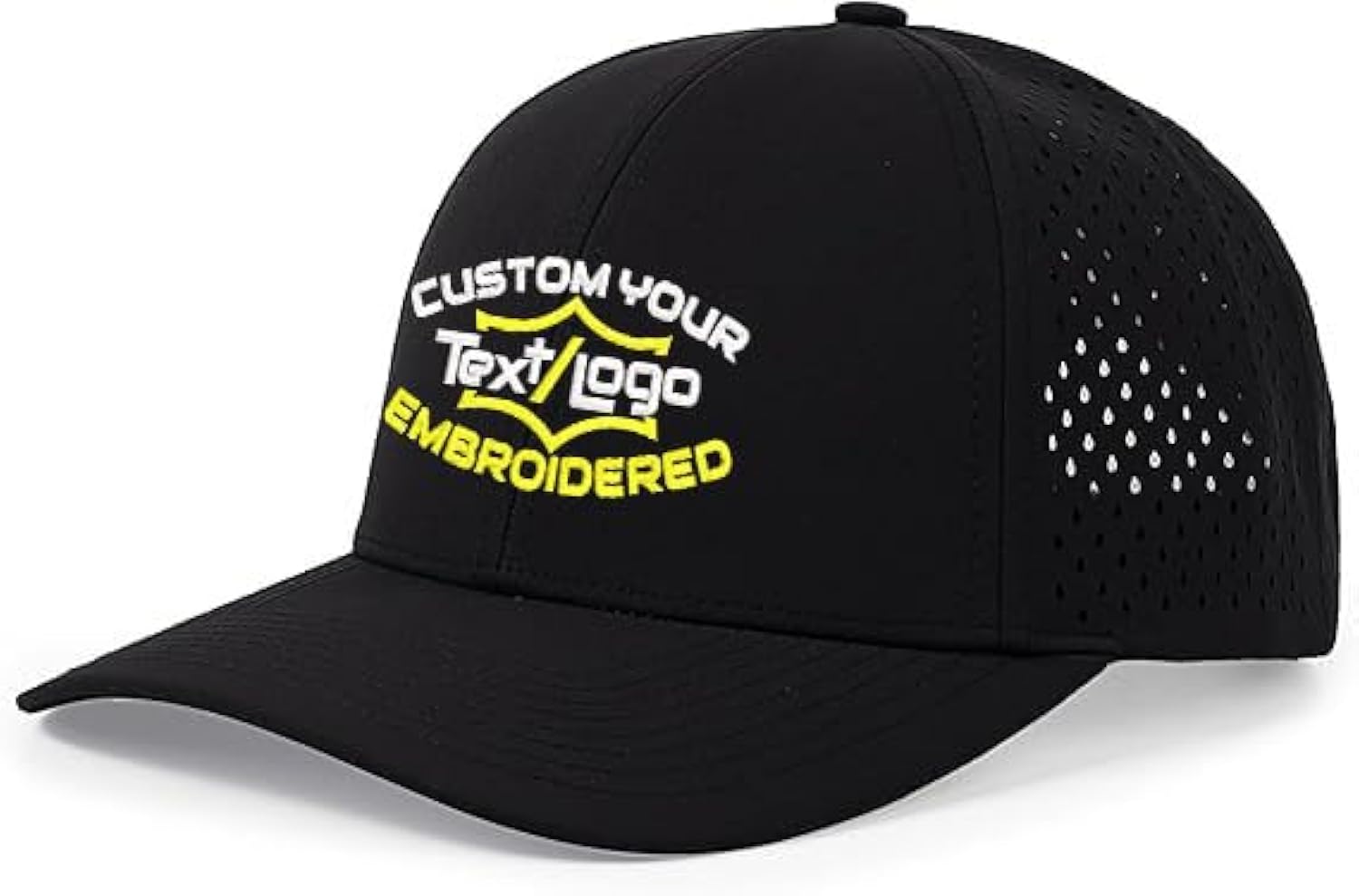 Custom Logo/Name Running Cap Performance Mesh Hat Custom Waterproof Quick Dry Baseball Cap Bulk 1-100pcs Adjustable Hat