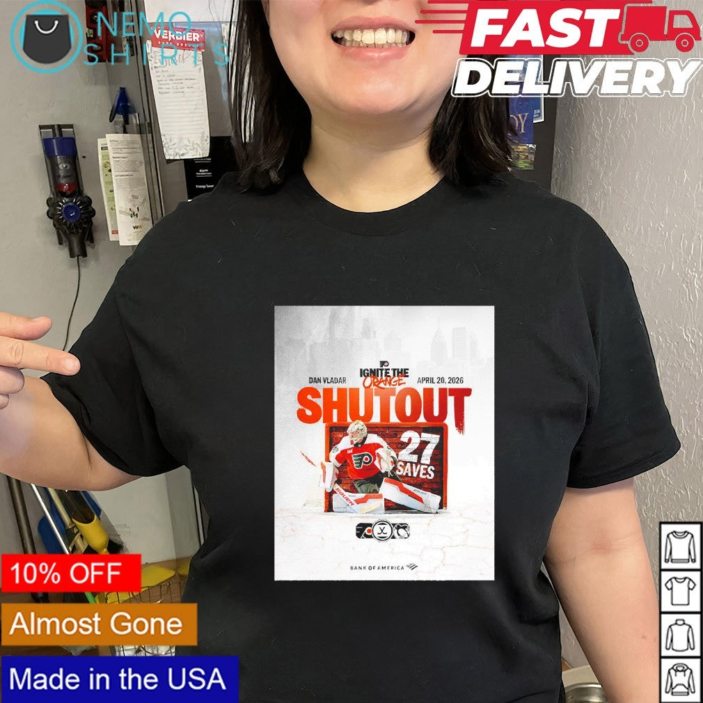 Shutout Dan Vladar Philadelphia Flyers Ignite the orange 2026 shirt