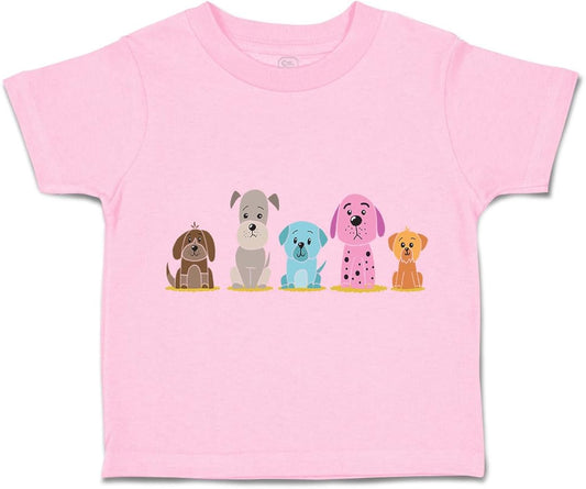 Toddler T-Shirt Dogs Puppy Family Dog Lover Pet Cotton Cute Boy & Girl Clothes