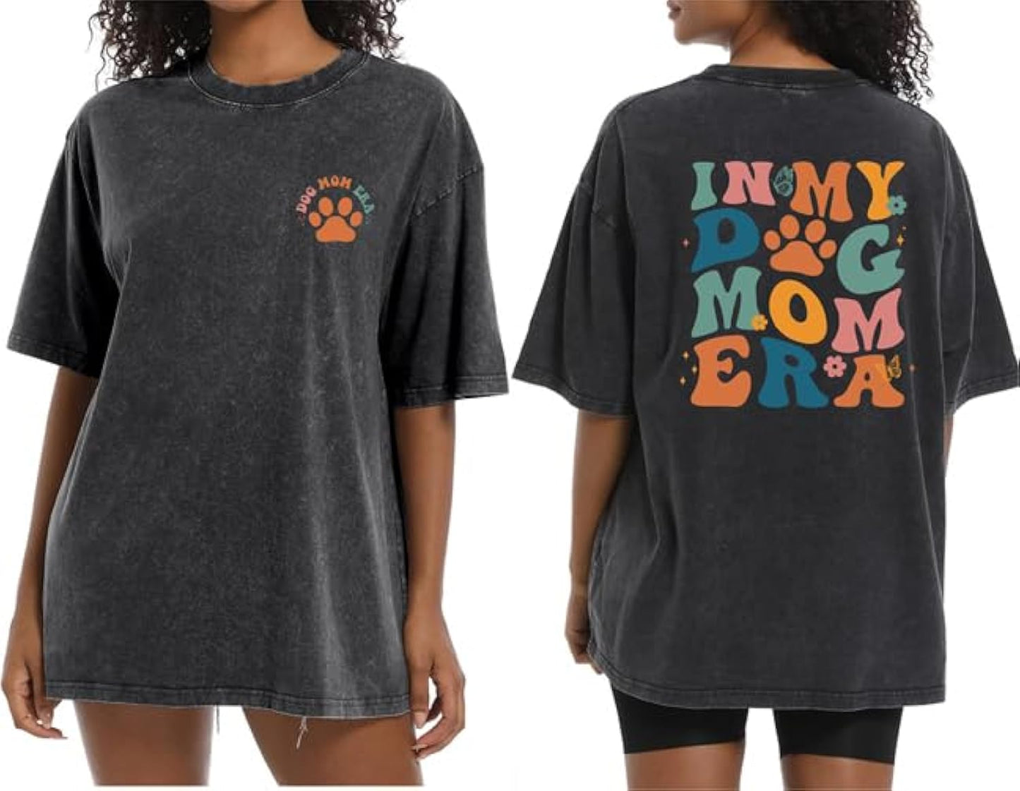Dog Mom Shirt for Women Oversize Boy Mom Shirt Cute Mama Gifts Casual Graphic Print Tops