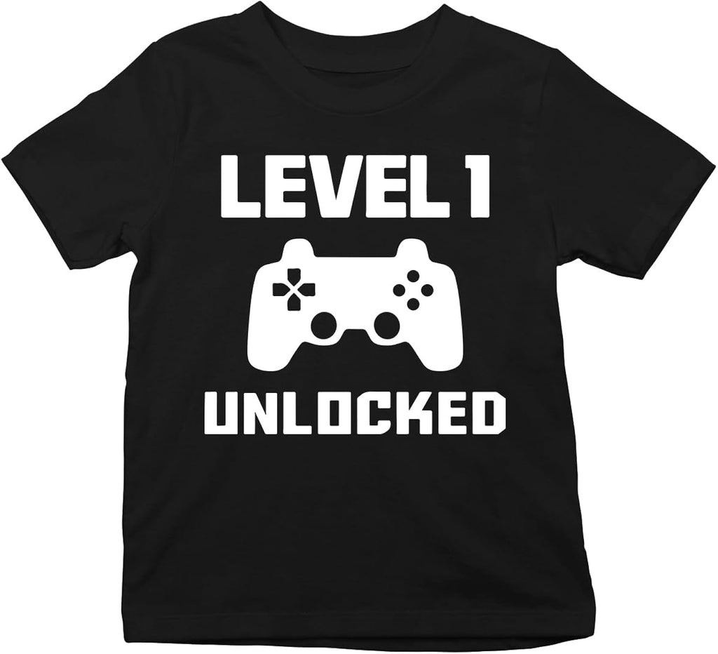 Level One Unlocked Toddler Shirt - Fun 1st Birthday Gaming-Themed Tee for Parties and Celebrations