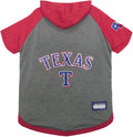MLB Hoodie Shirt for Dogs & Cats - Texas Rangers Dog Hooded T-Shirt, Large. - MLB Team Color Hoody Vest for Baseball Fans