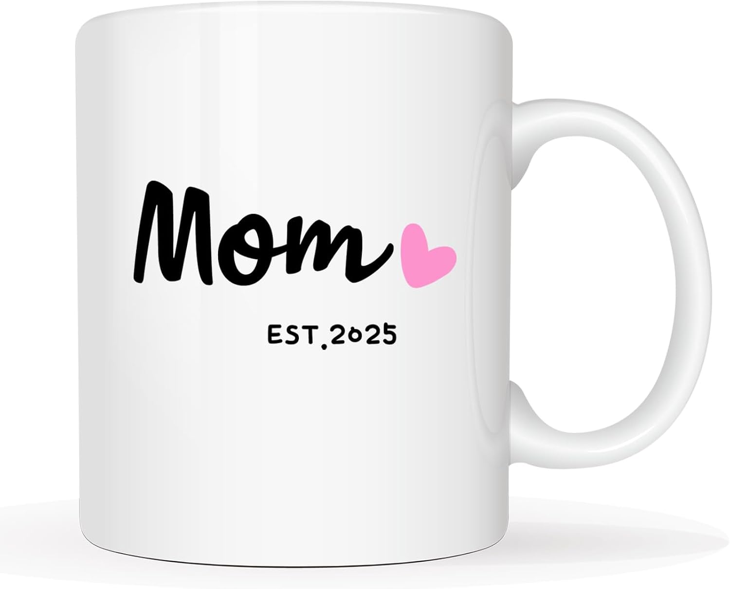 MAUAG Mom Est 2025 Coffee Mug, Mother's Day New Mom Gifts for Women Her, First Time Moms Cup, White 11 Oz