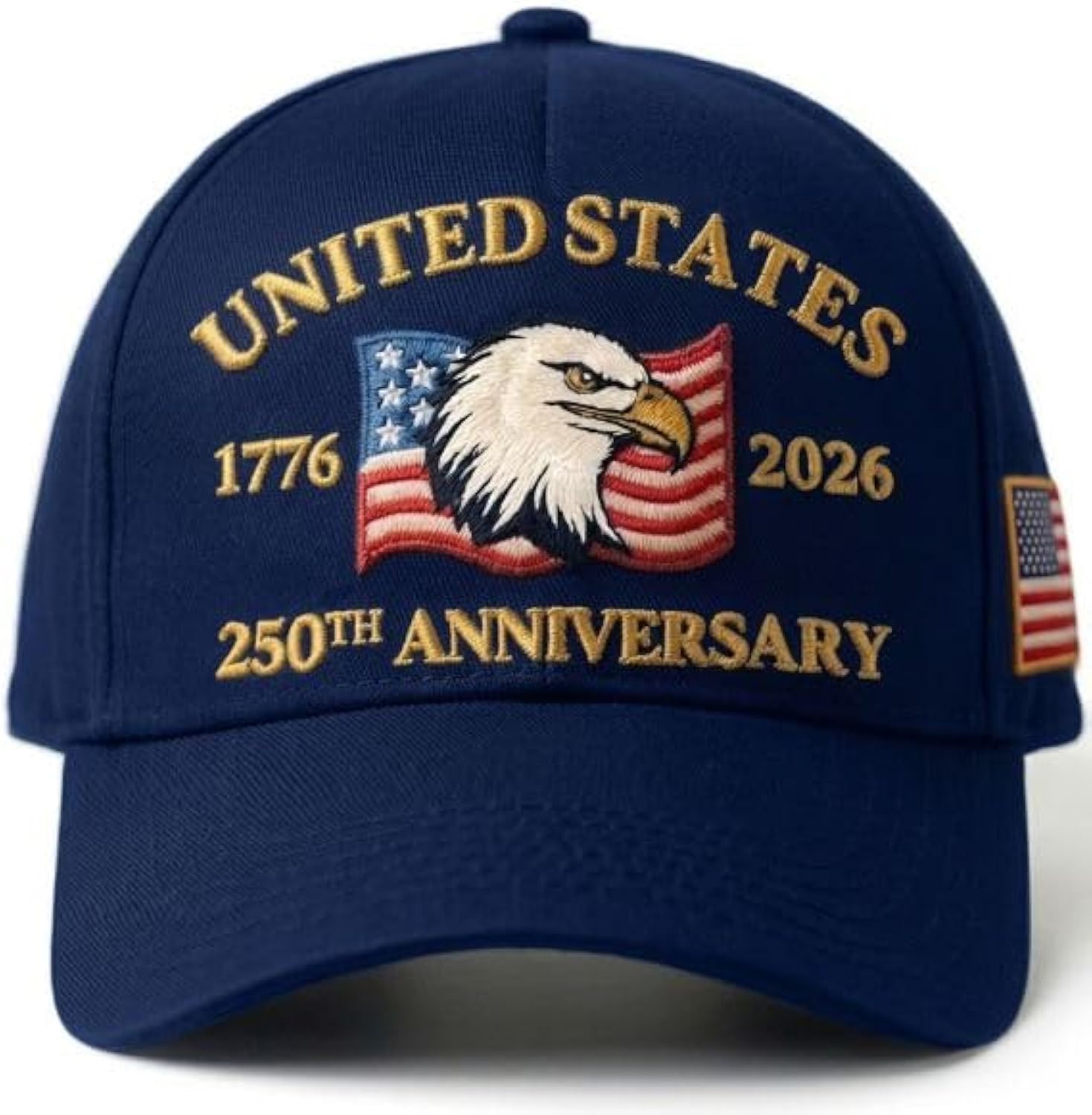 United States 250th Anniversary Hat 1776-2026, Patriotic Eagle Embroidered Baseball Cap, Adjustable Cotton Vintage Hat