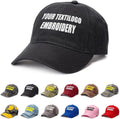 Custom Hat with Embroidered Text Name Unstructured Adjustable Metal Buckle Cap