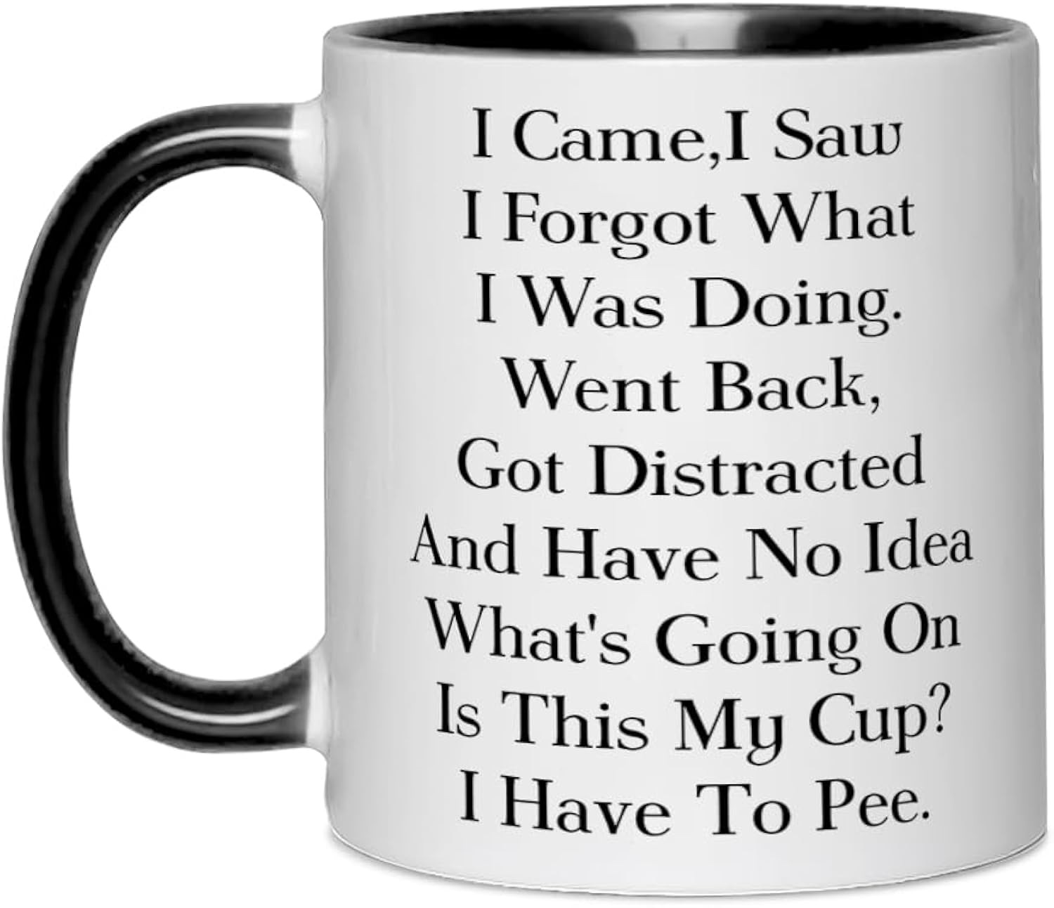 Funny Senior Citizens Coffee Mug,I Came I Saw I Forgot What I Was Doing,Funny Sarcastic Gifts for Old People Elderly Mom Dad Grandma Grandpa Husband Wife Coworker Birthday Christmas Gift White 11oz
