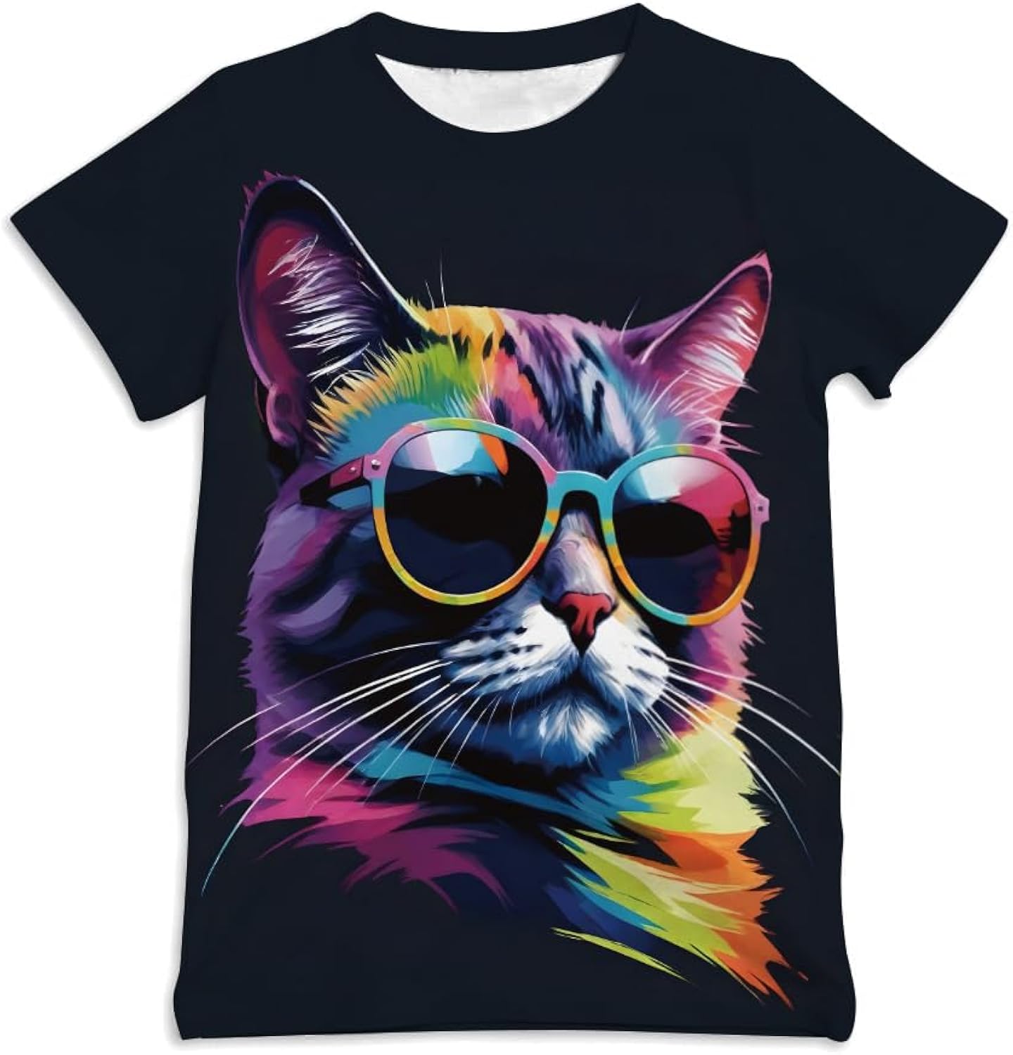Graphic Tees for Boys Girls Kids 7-14Y, Summer Short Sleeve T Shirt Cool 3D Print