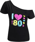 Women’s Short Lips Print Causal Off The Shoulder Plus Size T-Shirt Tops