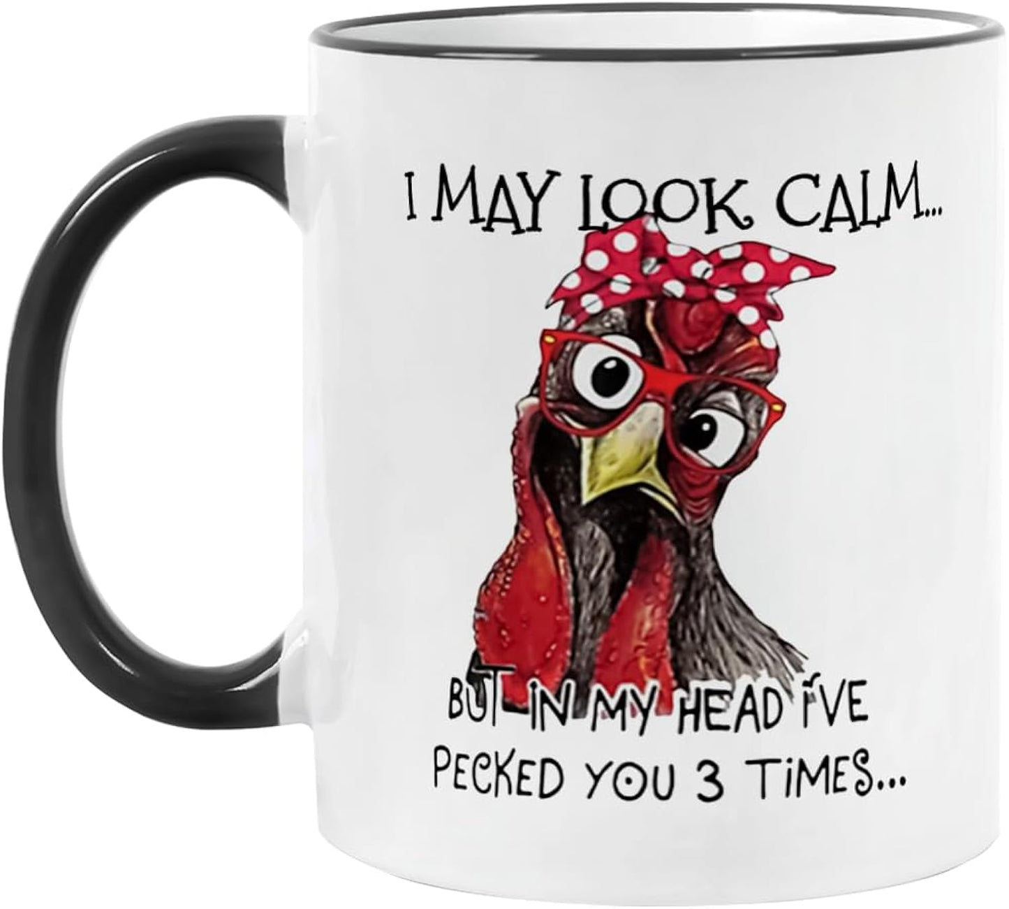 Fatbaby Funny Chicken Mug For Women, Chicken Lover Gifts for Girl Lady Farmhouse, Birthday Christmas Gifts Ceramic Coffee Cup 11OZ