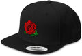 Custom Snapback Hat for Men Flat Brim Hats Red Rose Style B Embroidery Embroidered Flat Bill Hat Acrylic