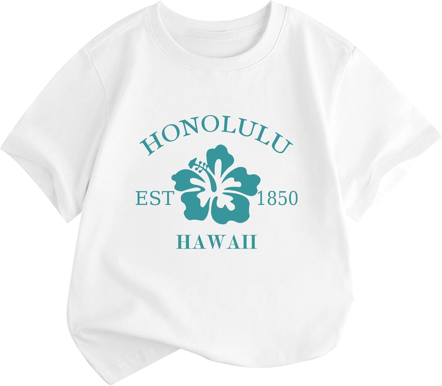 Kids Hawaiian Shirts for Girls Hibiscus Flower Graphic Tshirts Cute Beach Shirt Preppy Aesthetic Tee Summer Tops