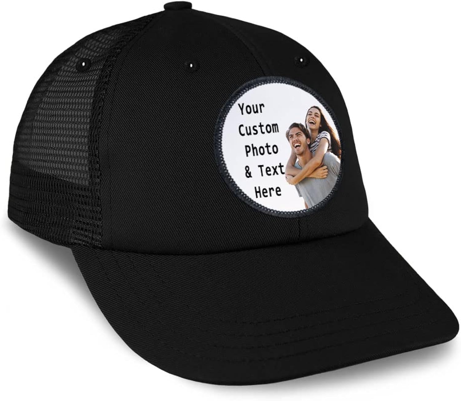 Patch Hat Mesh Trucker Baseball Cap Custom Personalized Photo Dad Hats for Men & Women