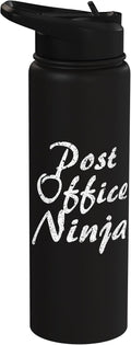 Post Office Tshirt Job Occupation Funny Work Title Stainless Steel Insulated Water Bottle