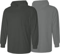 Hi Vis Shirts for Men with Long Sleeve, Safety Shirt with Construction Work, High Visibility Shirt with Hood,Comfortable, Breathable, Meets ANSI, Dark Gray X-Large 1pc