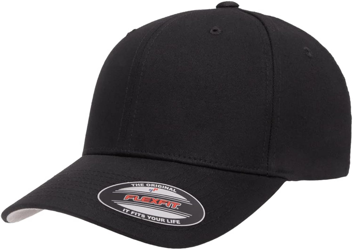 Flexfit 5001 Standard Cotton Twill Structured 6-Panel Fitted Baseball Cap | Bulk Pack Available