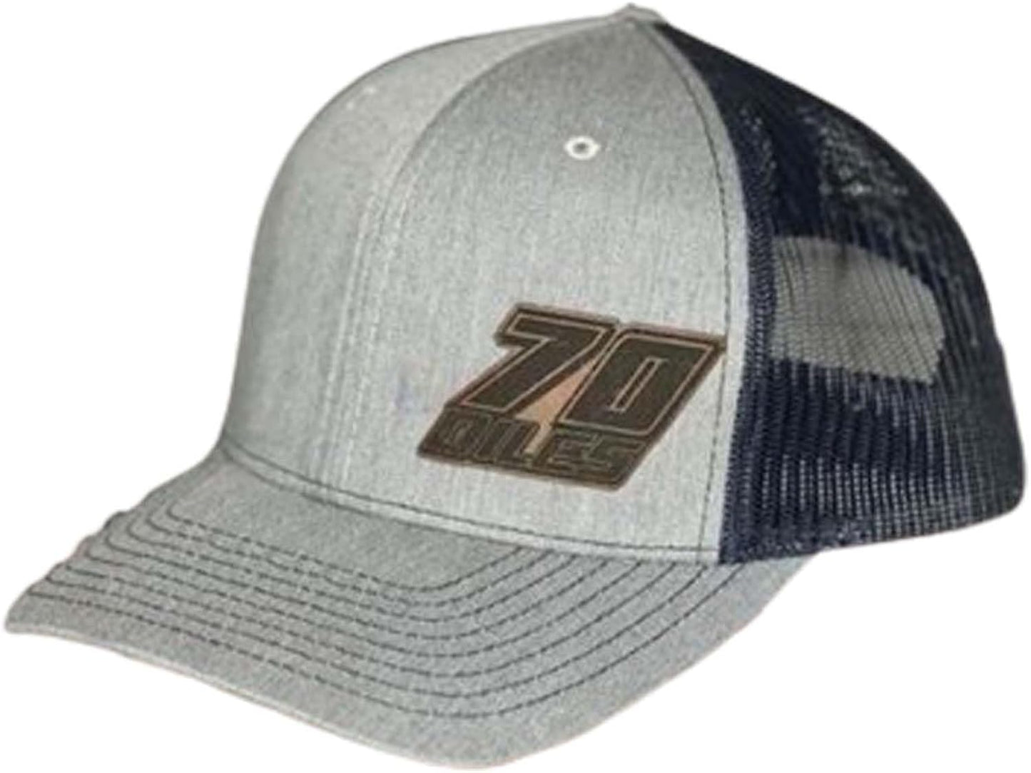 Personalized Race Name and Number Mesh Baseball Cap, Custom Name Racing Hat, Adjustable Trucker Hat, Men Women Baseball Cap, Black, Grey
