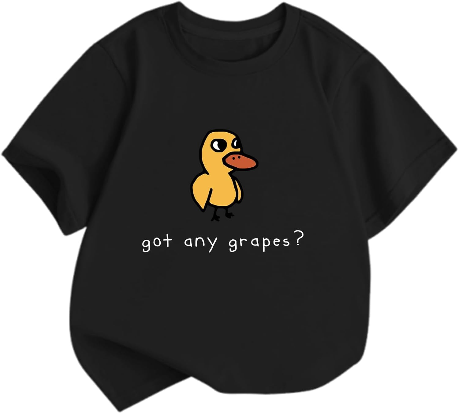 Oversized Cute Duck Shirts for Teens Girls Kawaii Cartoon Graphic Tees Funny Letter Print T-Shirts Casual Tops