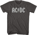 AC/DC Vintage Rock Band Music Group Grey Logo Adult T-Shirt Tee