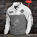 Haarleyy Davidson Skull Stand Collar Sweatshirt