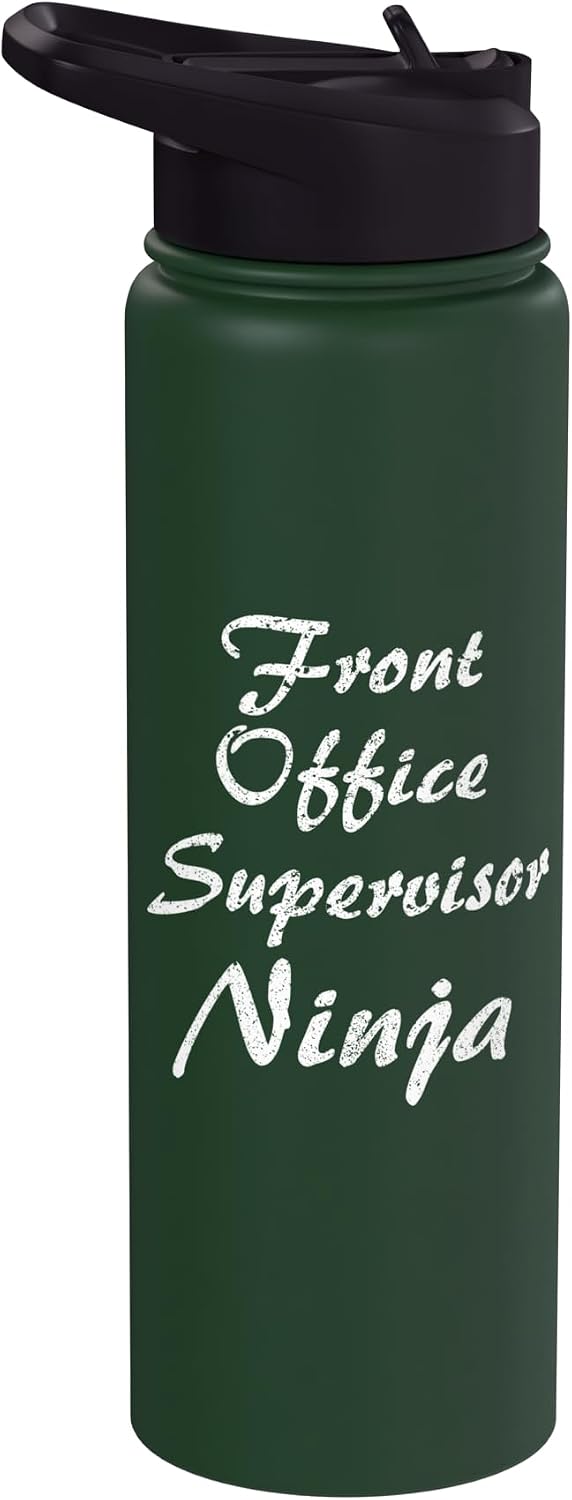 Front Office Supervisor Tshirt Occupation Work Stainless Steel Insulated Water Bottle
