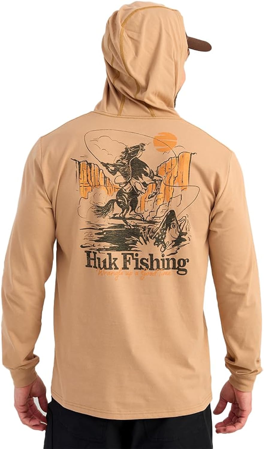 Men's Hoodie Tee for Men, Lightweight Performance Fishing Hooded Shirt With Upf Sun Protection
